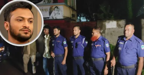 সাকিব আল হাসানের বাড়িতে হামলার পর অতিরিক্ত পুলিশ মোতায়েন